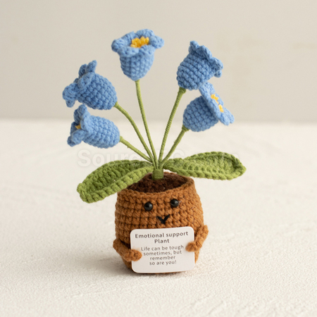 禮品訂造針織花朵植物盆栽紀念品