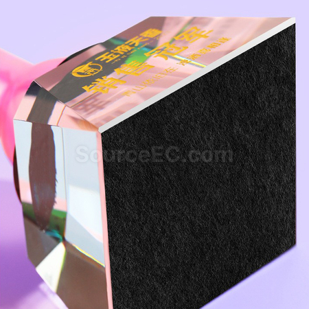 禮品訂造炫彩水晶獎座紀念品
