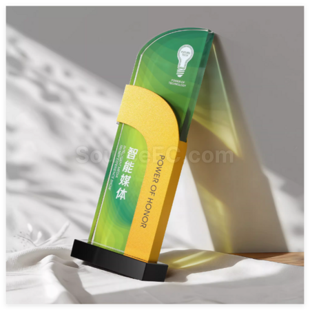 禮品訂造創意金屬水晶獎座紀念品