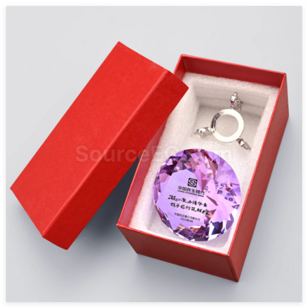 禮品訂造創意鑽石水晶獎座紀念品