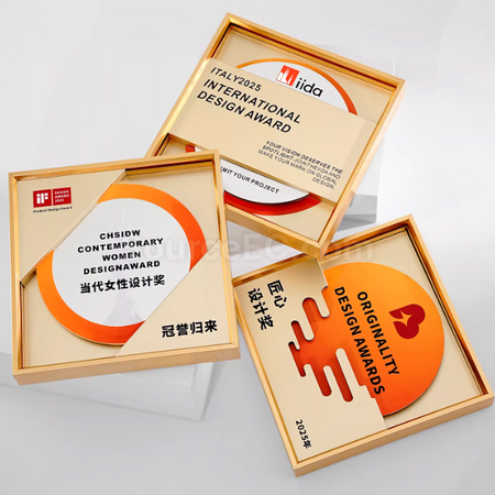 禮品訂造環保竹纖維金屬獎牌紀念品