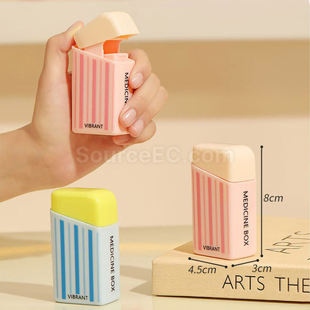 禮品訂造趣味便攜獨立分裝藥盒紀念品