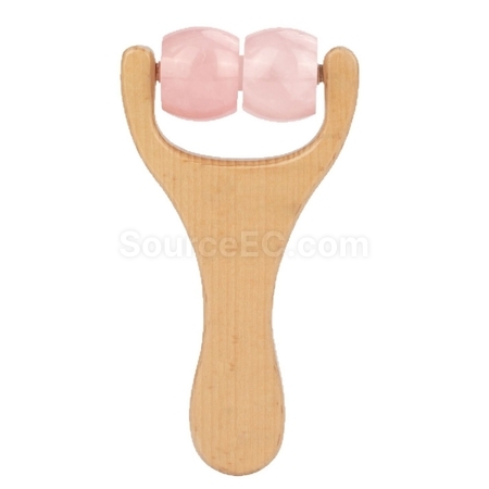 禮品訂造粉晶玉石滾輪按摩器紀念品