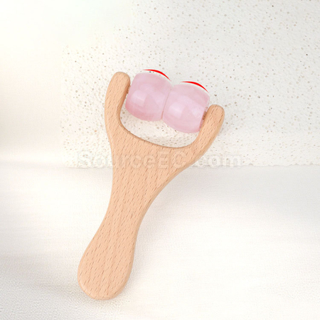 禮品訂造粉晶玉石滾輪按摩器紀念品