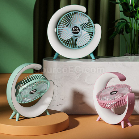 禮品訂造炫彩小夜燈桌面風扇紀念品