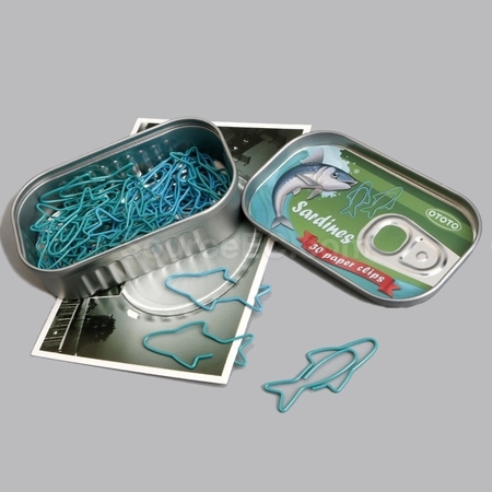 禮品訂造創意沙丁魚罐頭萬字夾紀念品