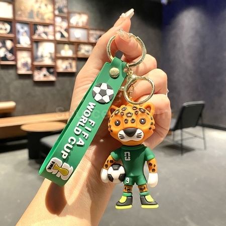 禮品訂造美加墨世界盃吉祥物鑰匙扣掛件紀念品