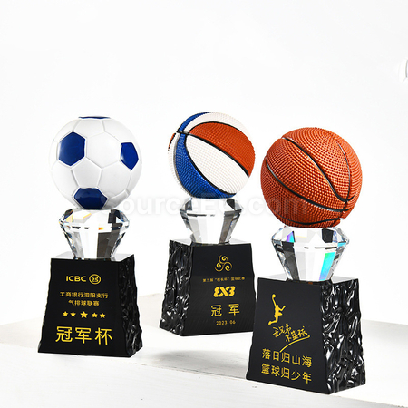 禮品訂造球類水晶獎座紀念品