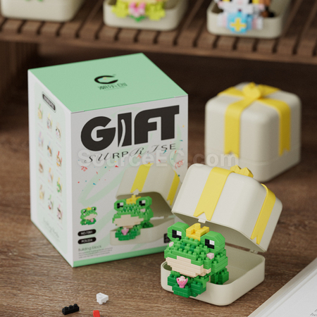 禮品訂造熊猫小狗動物積木玩具禮盒紀念品