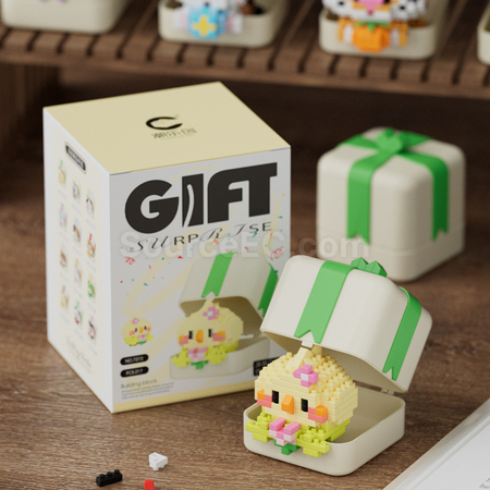 禮品訂造熊猫小狗動物積木玩具禮盒紀念品