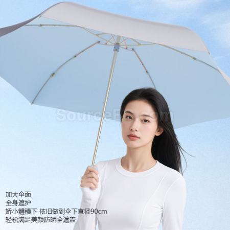 禮品訂造迷你鈦銀晴雨兩用傘紀念品