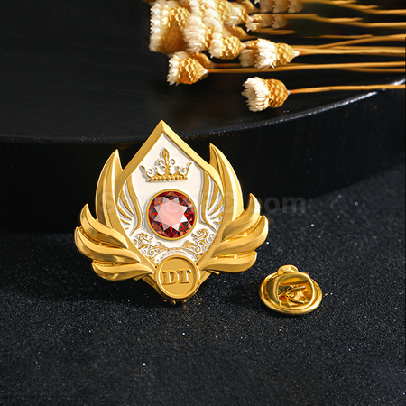 禮品訂造鑲鑽金屬徽章紀念品