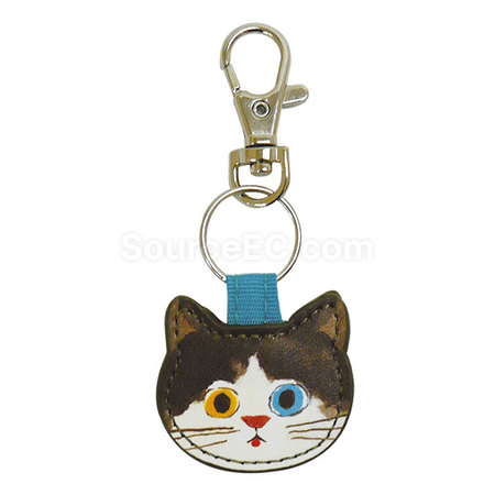 禮品訂造小貓皮質鑰匙扣掛件紀念品