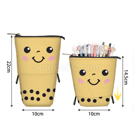 禮品訂造奶茶伸縮筆袋紀念品