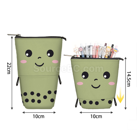 禮品訂造奶茶伸縮筆袋紀念品