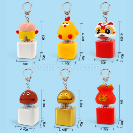 禮品訂造解壓發聲燈光按鍵掛件紀念品