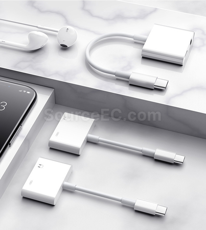 禮品訂造Type-C二合一耳機充電擴充器紀念品