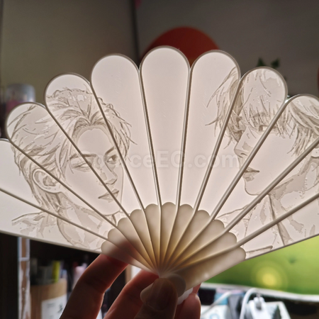 禮品訂造透光浮雕扇可訂製圖片紀念品