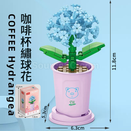 禮品訂造咖啡杯植物系列積木-12星座系列紀念品