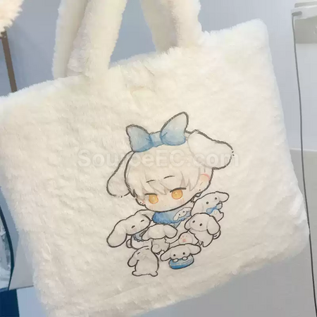 禮品訂造毛絨袋兔絨包紀念品