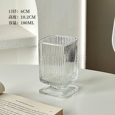 禮品訂造中古設計矮腳玻璃杯紀念品
