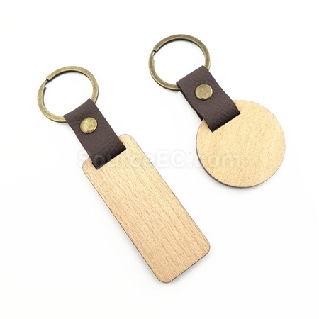 禮品訂造實木木質鑰匙扣紀念品