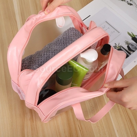 禮品訂造糖果色PVC 雙層防水乾濕分離洗漱沙灘包紀念品