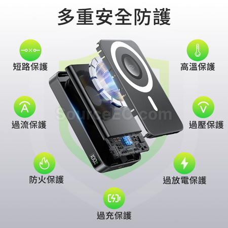 禮品訂造四合一折疊支架磁吸移動電源紀念品