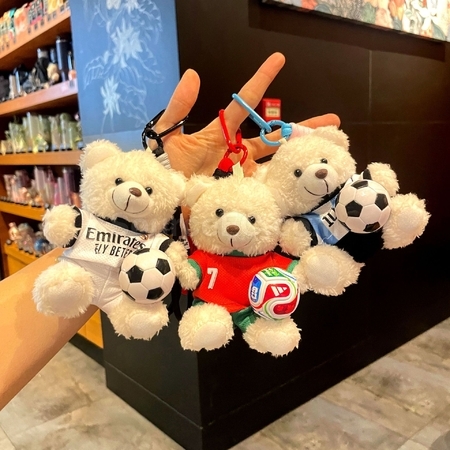 禮品訂造足球小熊掛件鑰匙圈紀念品