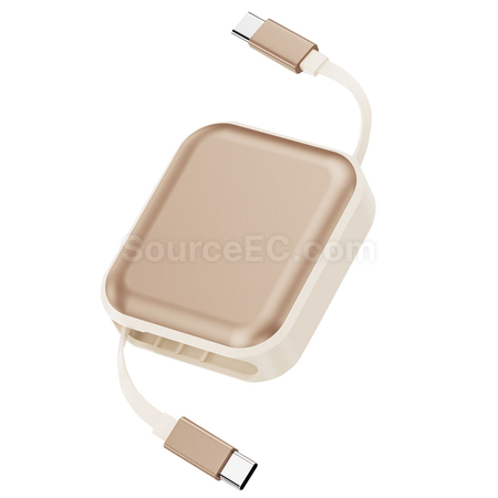 禮品訂造240W雙Type-C伸縮傳輸充電線紀念品
