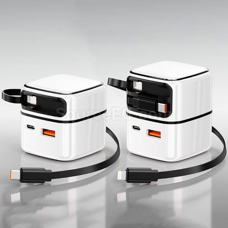 禮品訂造35W氮化鎵抽拉式充電器紀念品