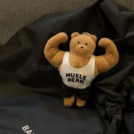禮品訂造肌肉熊公仔掛件鑰匙圈紀念品