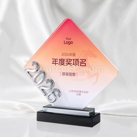 禮品訂造2026水晶獎座紀念品
