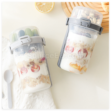 禮品訂造便攜雙層沙拉杯紀念品