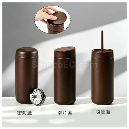 禮品訂造304不鏽鋼一杯三蓋保溫杯紀念品