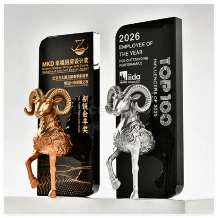 禮品訂造創意領頭羊造型樹脂獎盃紀念品