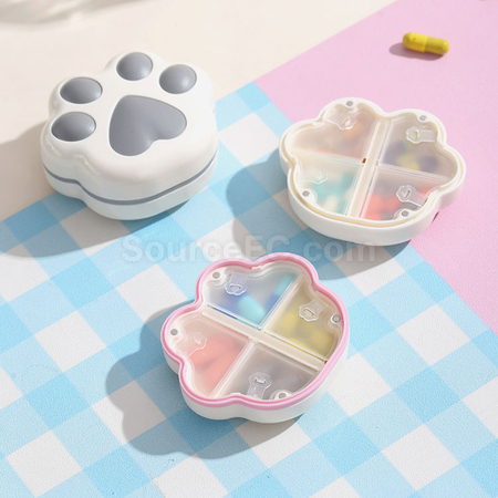 禮品訂造貓爪一週7天八格藥盒紀念品