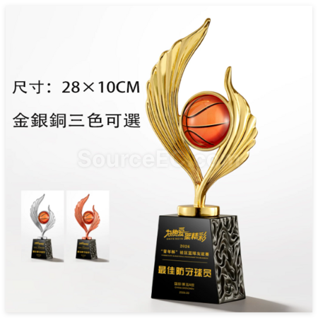 禮品訂造籃球金屬獎座紀念品