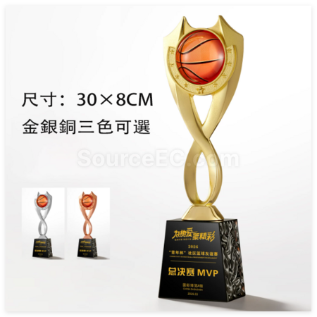 禮品訂造籃球金屬獎座紀念品