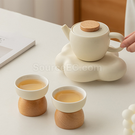禮品訂造奶油風功夫茶具禮盒組紀念品