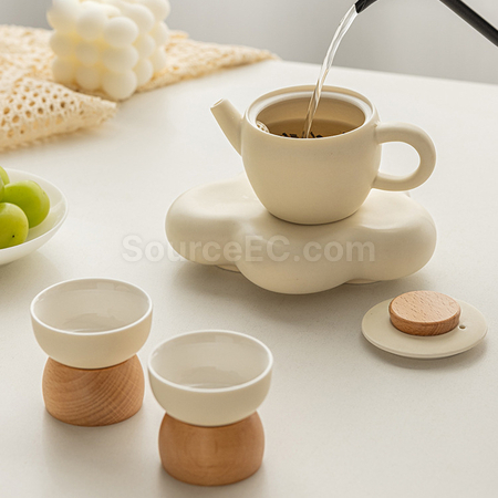 禮品訂造奶油風功夫茶具禮盒組紀念品