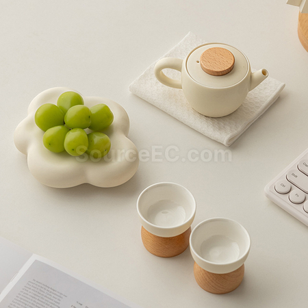 禮品訂造奶油風功夫茶具禮盒組紀念品