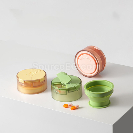 禮品訂造便攜藥盒水杯二合一紀念品