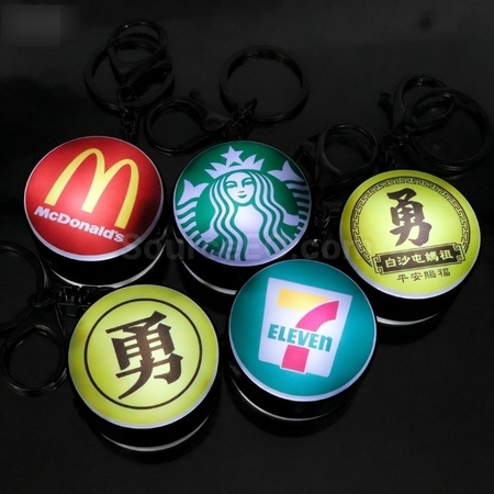 禮品訂造廣告牌燈箱鑰匙扣-圓形紀念品