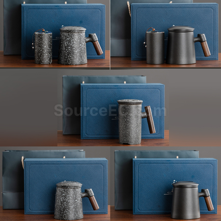 禮品訂造陶瓷茶水分離泡茶杯紀念品