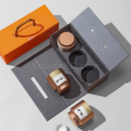 禮品訂造一攬江山三圓罐茶葉禮盒紀念品