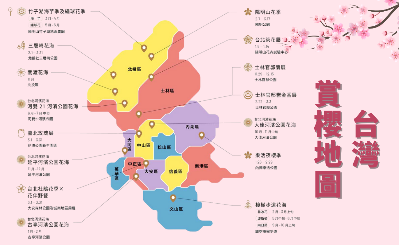 台灣賞櫻地圖