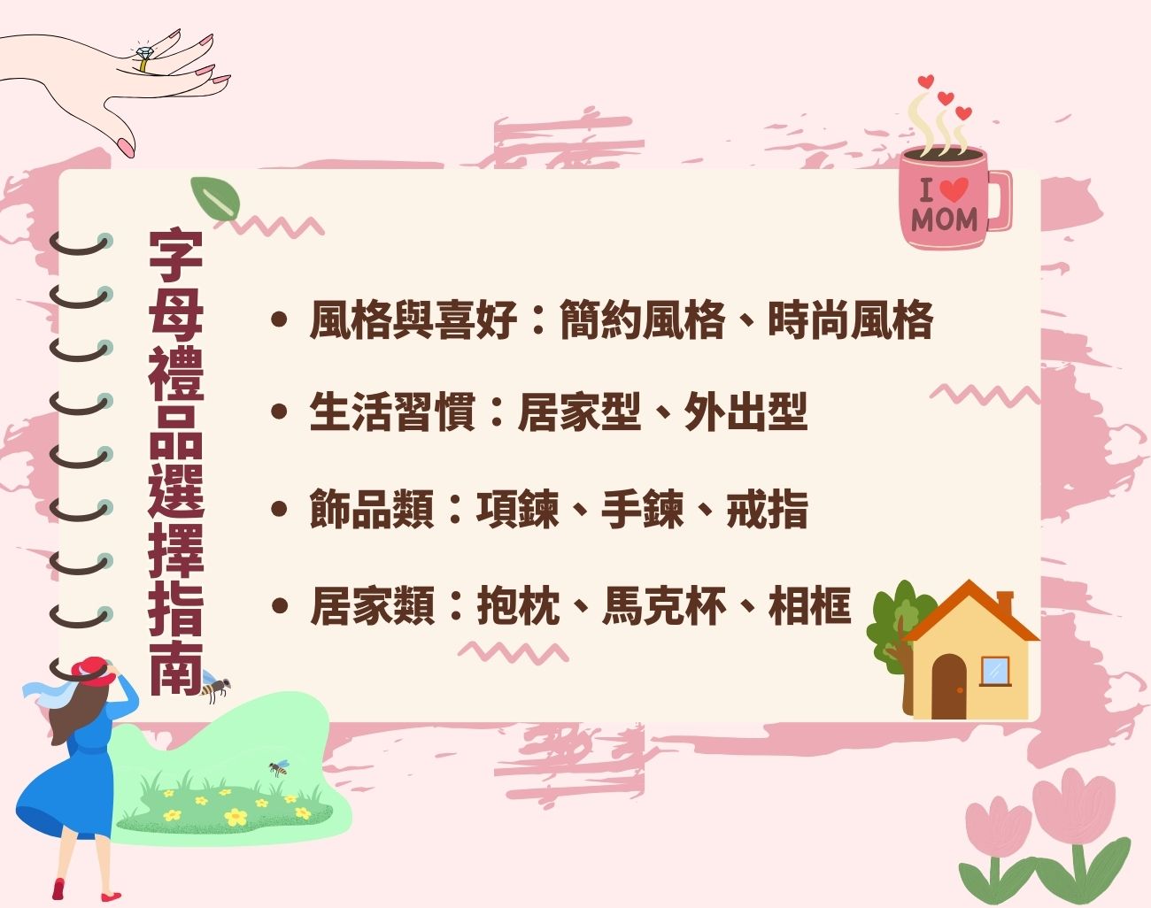 訂製化禮品, 母親節禮物, 字母禮品, 包包, 香薰