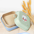 540ML小麥秸稈雙層保鮮飯盒