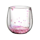 浪漫櫻花雙層玻璃杯